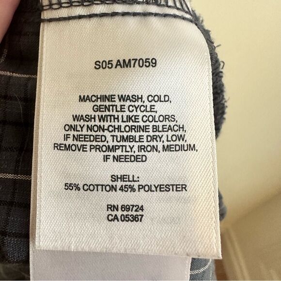 Columbia Men's Navy Blue Checkered Short Sleeve Button Down Casual Shirt Size XL - Picture 7 of 7